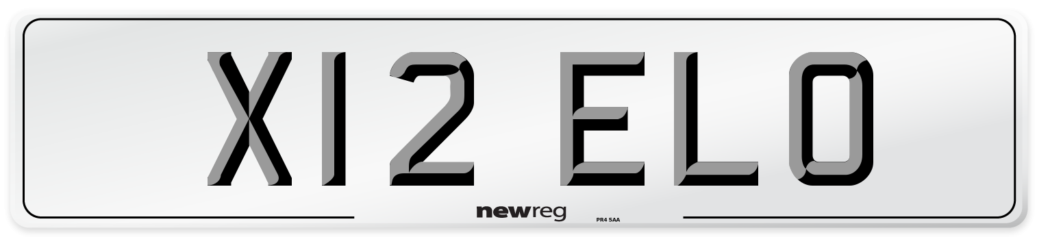 X12 ELO Number Plate from New Reg
